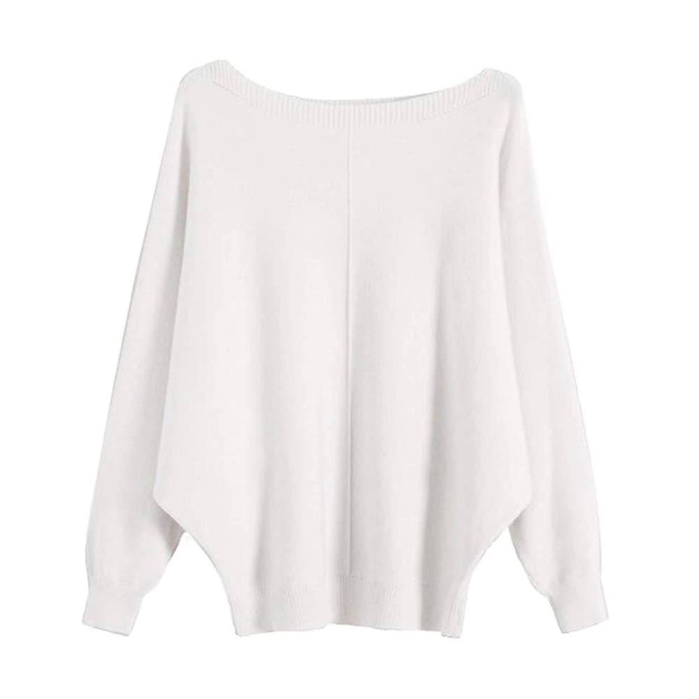 Gaberly Boat Neck Bat Wing Sweater